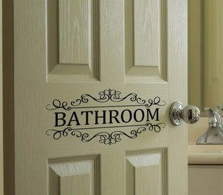 Logo Bathroom Wall Door Sticker