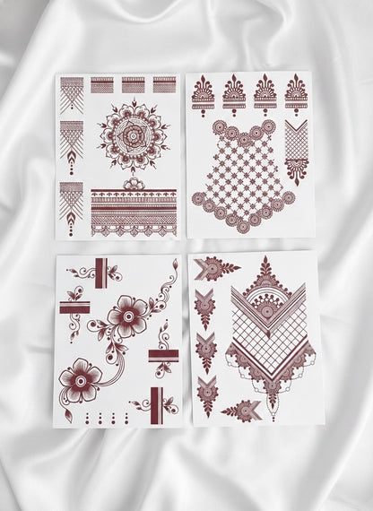 Royal Bridal Henna - Embroidered Temporary Hand Tattoo