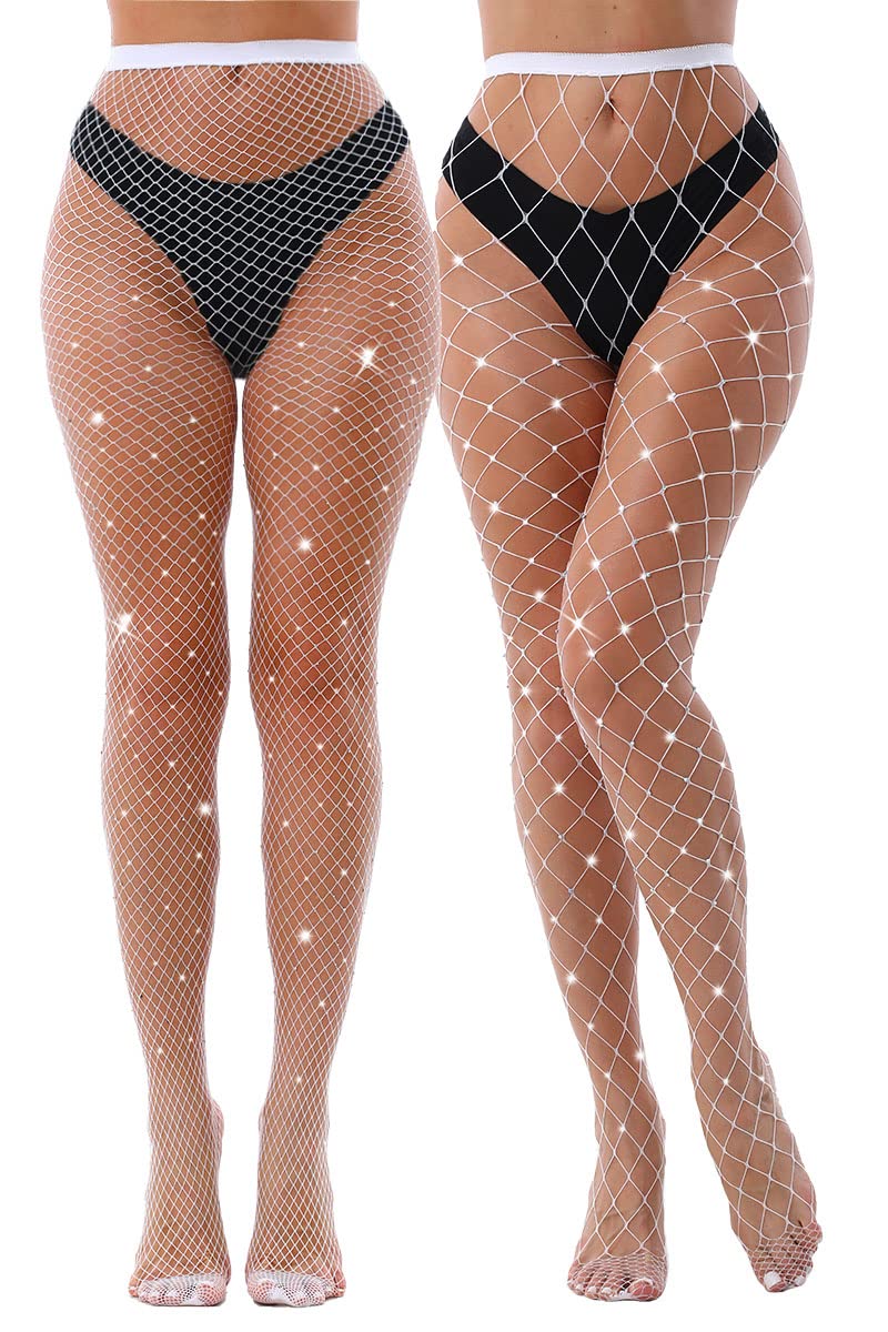 Fishnet Stockings Tights High Waist Pantyhose Thigh High Fishnets 2 Style