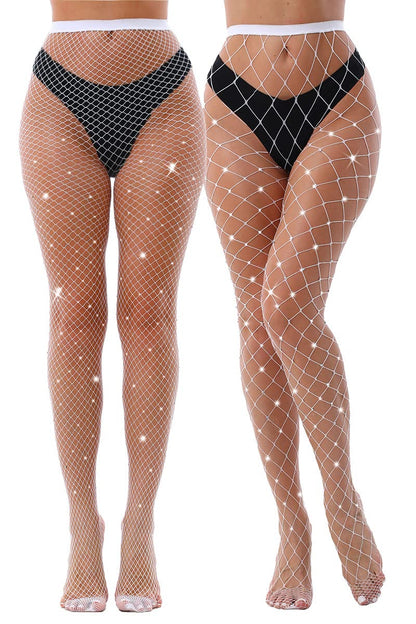 Fishnet Stockings Tights High Waist Pantyhose Thigh High Fishnets 2 Style