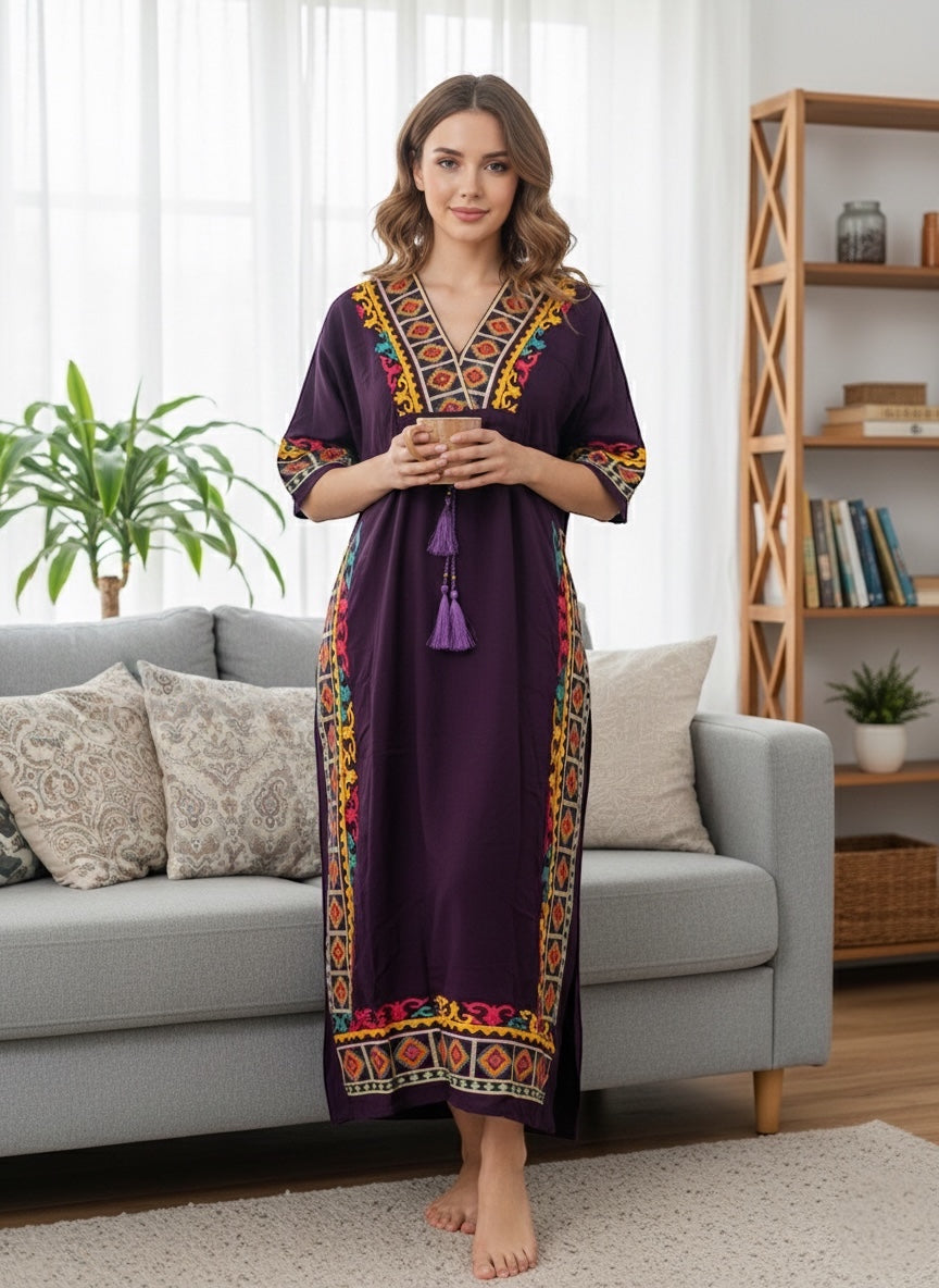 Home Dress - Comfort -  Purple