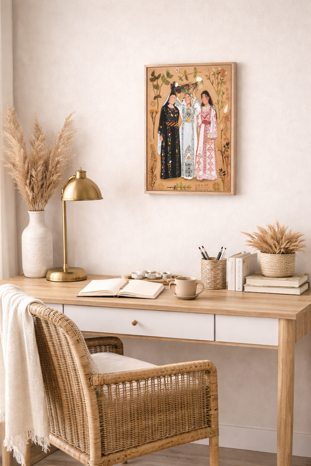Traditional Arabic Culture Frame Wall Art Decor, Style Living Room, Office Or Cafe 20×30inch/50x75cm