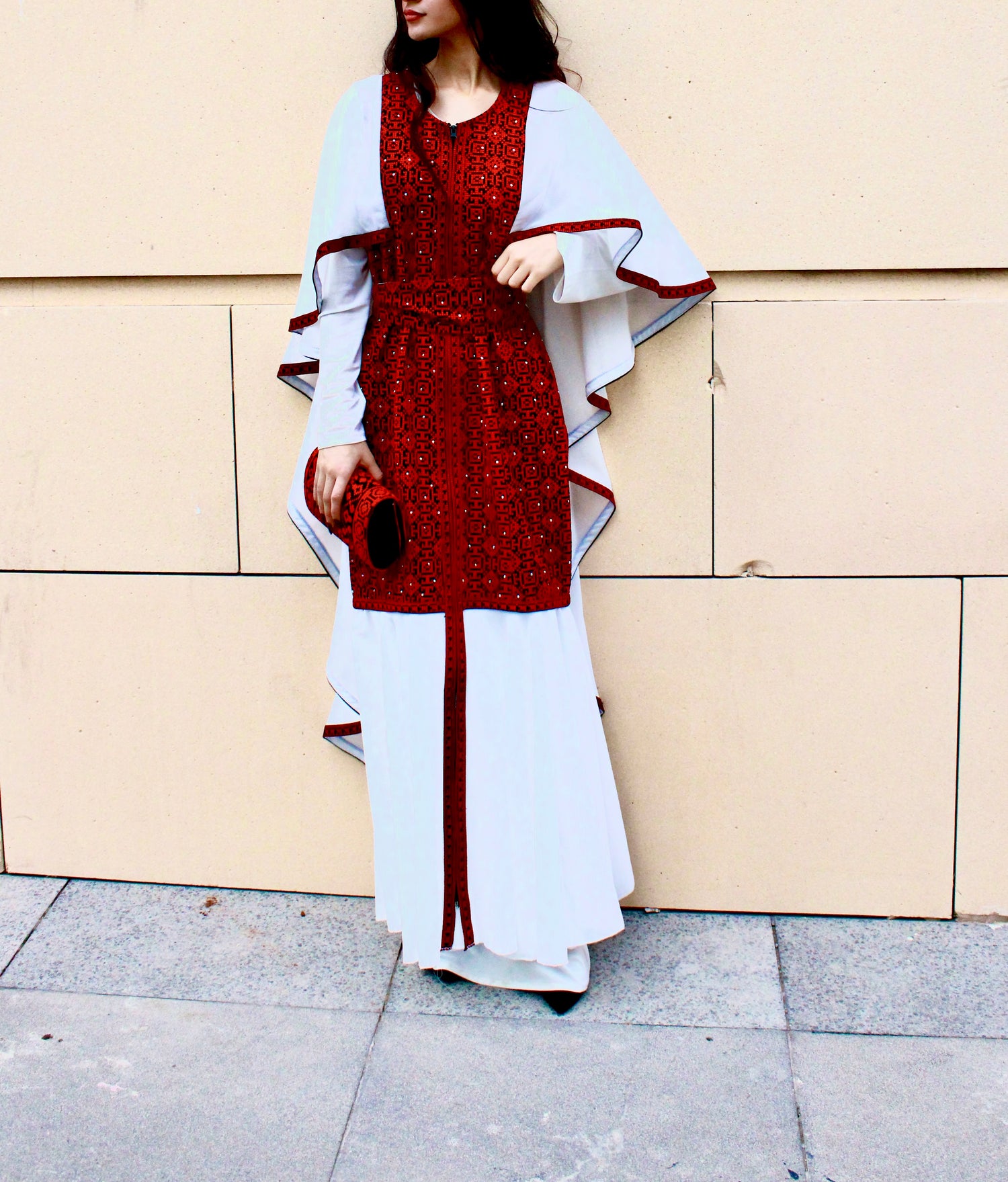 Embroidery Dress - Distinctive butterfly dress whites