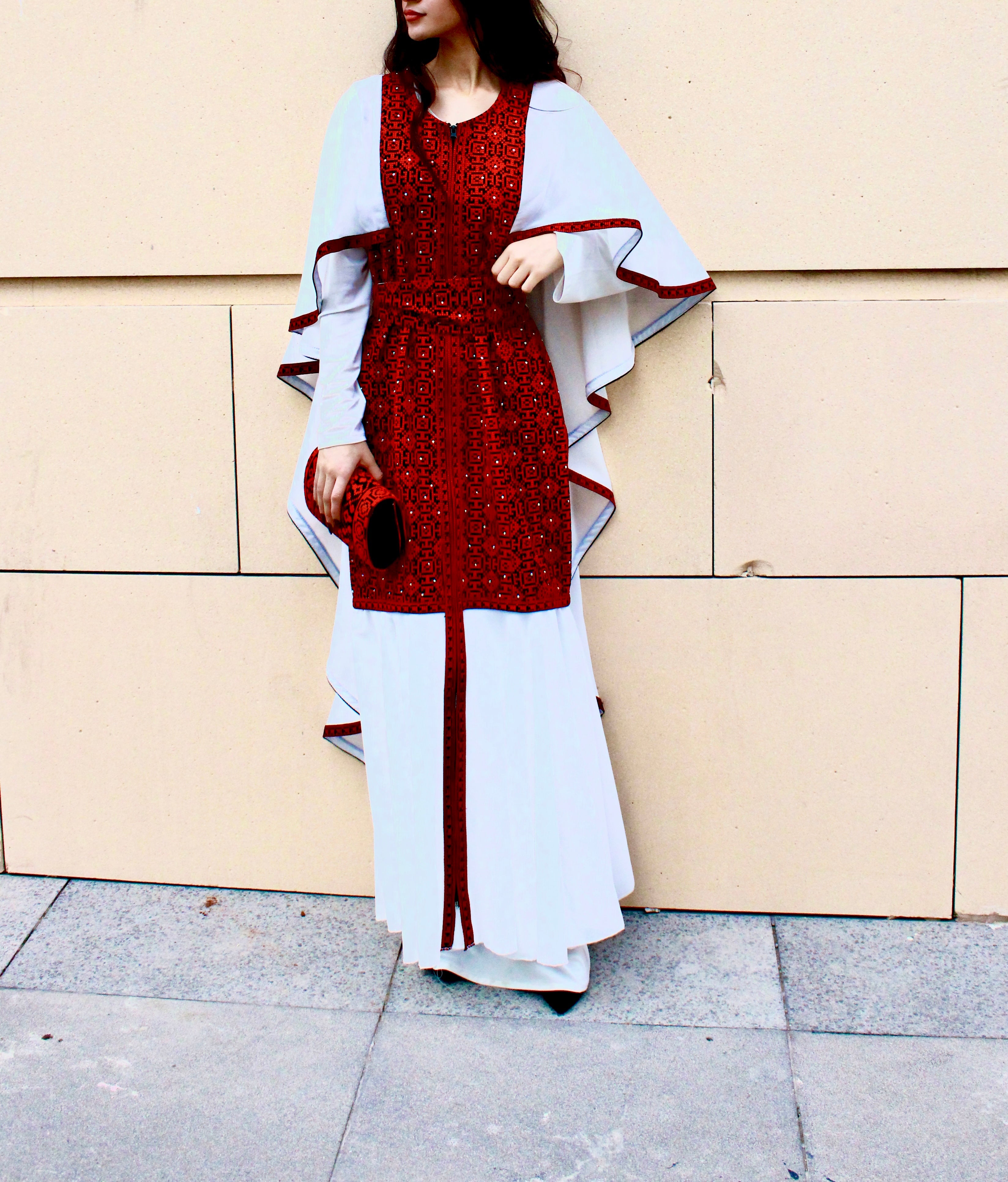 Embroidery Dress - Distinctive butterfly dress whites