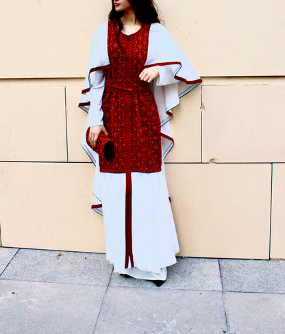 Embroidery Dress - Distinctive butterfly dress whites