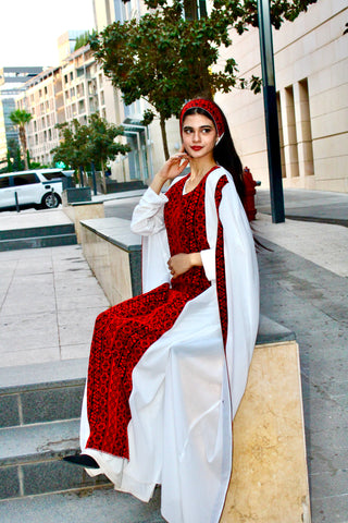 Abaya Embroidered Thobe for for All Occasions Holidays and Celebrations Full length embroidered