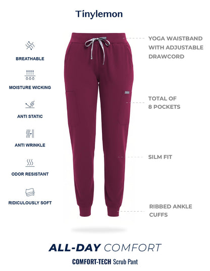 Women's 8-Pocket Jogger Scrub Pants
