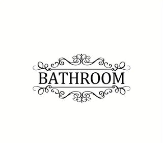 Logo Bathroom Wall Door Sticker