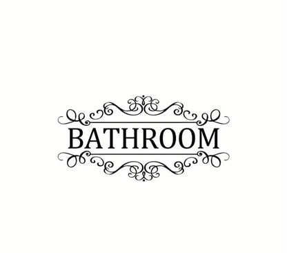 Logo Bathroom Wall Door Sticker