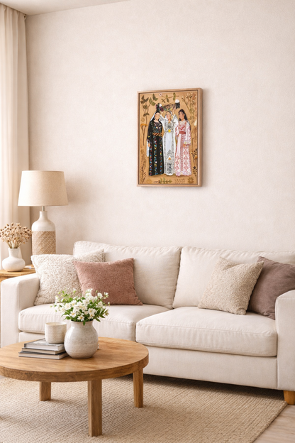 Traditional Arabic Culture Frame Wall Art Decor, Style Living Room, Office Or Cafe 20×30inch/50x75cm