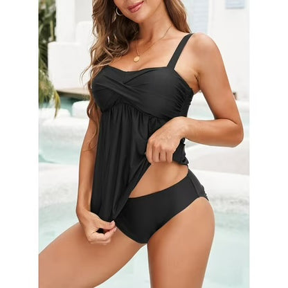 Tankini Set Two Piece Padded Bathing Suits Swimsuit