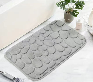 Non-Slip Foam Bath Mat - Soft grey
