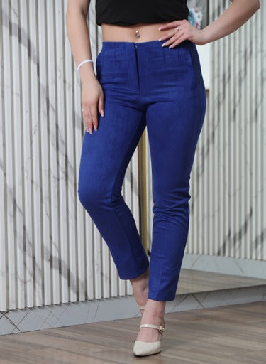 blue-pants velvet-without pockets