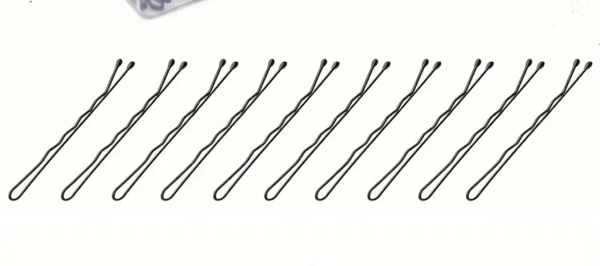 100pcs - Invisible Wave Pins - black