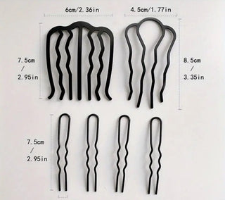 6 hairpins - Easy hair wrapping bun design