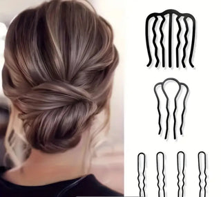 6 hairpins - Easy hair wrapping bun design