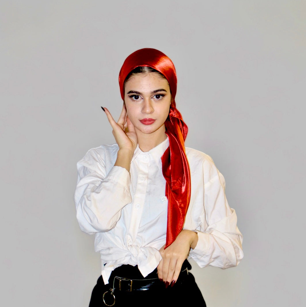 Hijab - Satin - Red