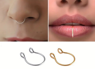Non Piercing Nose Ring Stainless Steel Nose Clip,