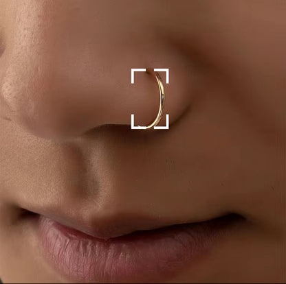 5pc Fake Hoop Septum Nose Ring Stainless Steel