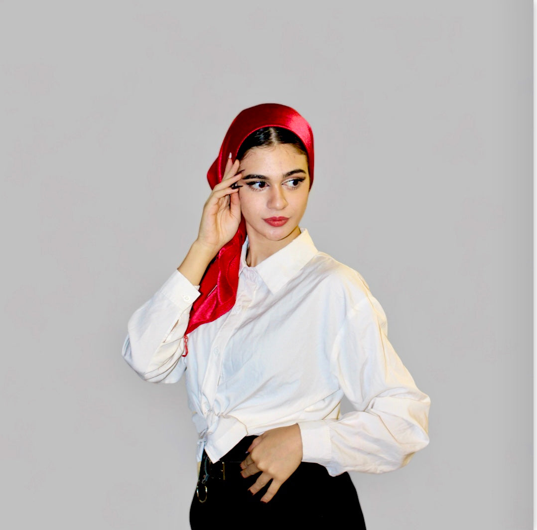 Hijab - Satin - Red