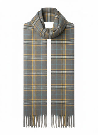 scarf warm- softness-gray stripes