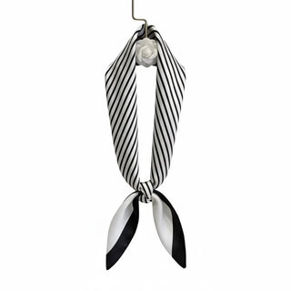 Square Scarf white& black Silk-Touch Wrap