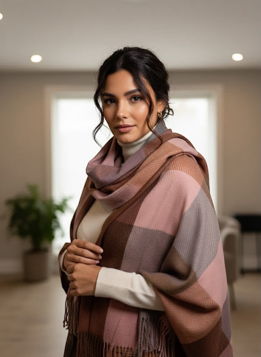 Warm Autumn Plaid -Scarf