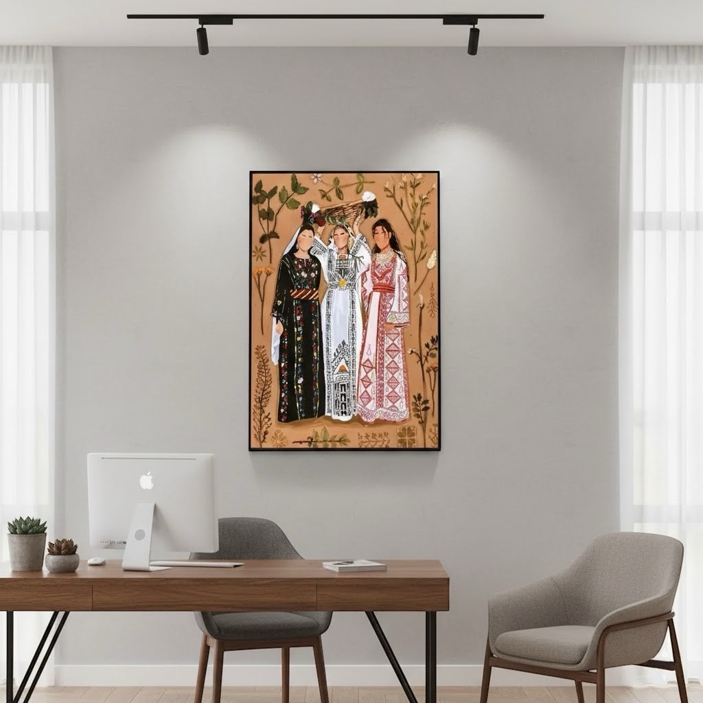 Traditional Arabic Culture Frameless Wall Art Decor, Style Living Room, Office Or Cafe