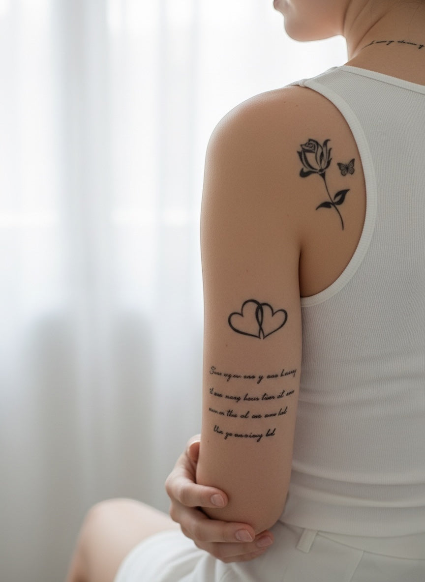 5Sheets Temporary Tattoo Set - for Fingers, Hands, neck, party’s